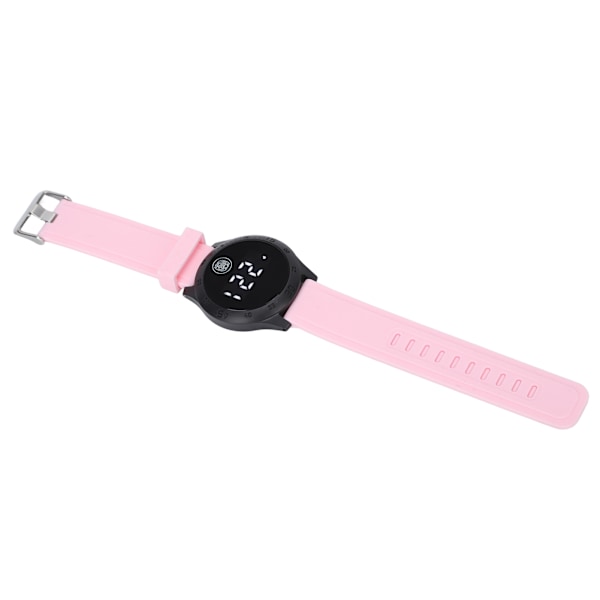 HZ2030 LED Digitalur Koreansk Stil Vandtæt Touch Stilfuldt Armbåndsur til Mænd Kvinder Studenter Sort Skal Pink Rem