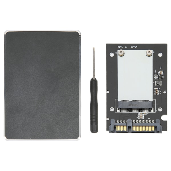 SSD-kotelo MSATA - SATA III 2,5 tuuman kokoinen, kokonaan alumiinista valmistettu, Plug and Play SSD-sovitinlaatikko, kiintolevysovitinlaatikko