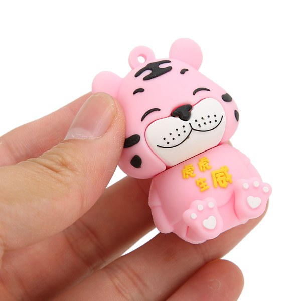USB-minne Tiger Utseende Ultra Stabil Teknik Flexibel Lim U-disk för Dator Bärbar Dator CarTiger Föder Kraft 128GB