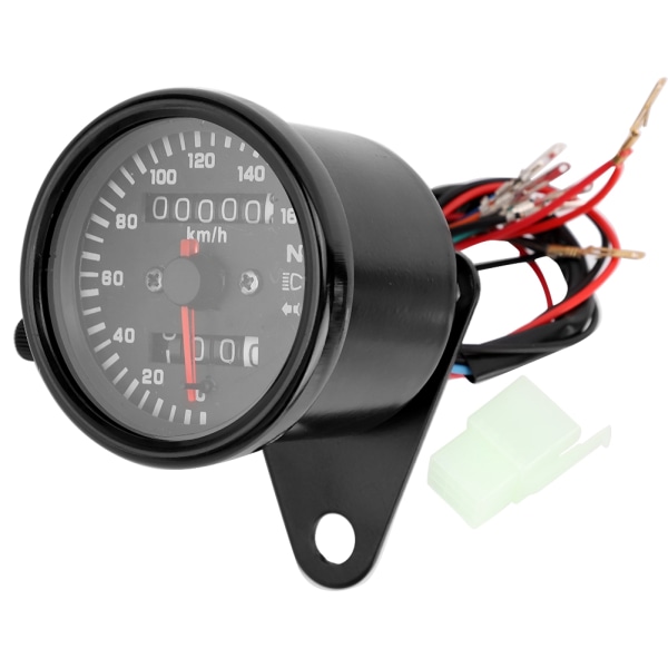 Motorcykel Instrument Digitalt Display Omdrejningstæller Speedometer Kilometertæller Sort