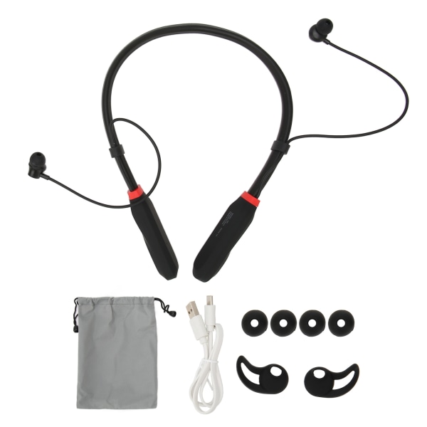 Bluetooth-hodetelefoner med nakkebånd Multifunksjon IPX5 vanntette HiFi Stereo Deep Bass trådløse hodetelefoner for sport