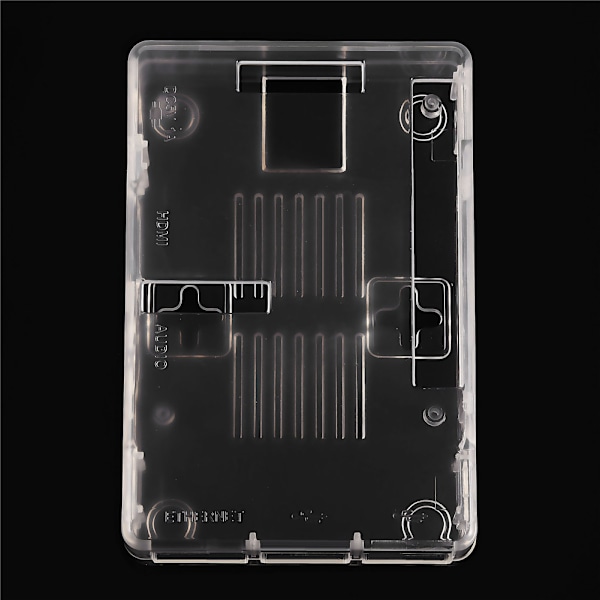 Transparent ABS-kabinet Beskyttelsesetui Skalskydd med 2 stk. køleplader til Raspberry Pi 3 B/2 B/2B+