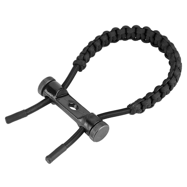 Bågskytteutrustning Justerbar sammansatt handledsrep Polyesterflätad remsnöre (svart)