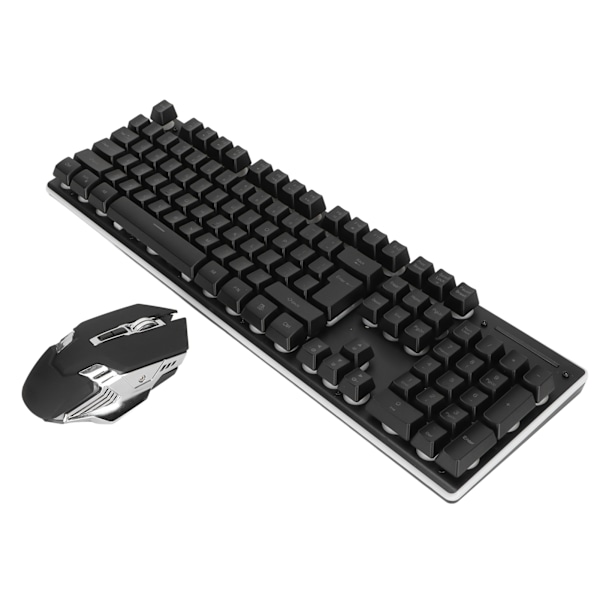 RGB Tangentbord Mus Combo LED Bakgrundsbelyst Uppladdningsbart 2000mAh Batteri 7D 3200DPI Möss Trådlöst Tangentbord Mus Set för PC Gamer