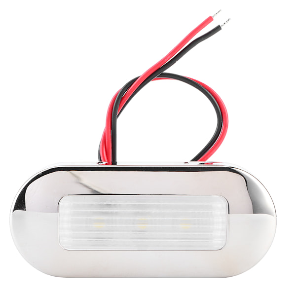 12V DC LED Käytävävalo, soikea muoto, 3 lamppuhelmeä, IP67 vedenpitävä, veneisiin, asuntovaunuihin, kylmä valkoinen