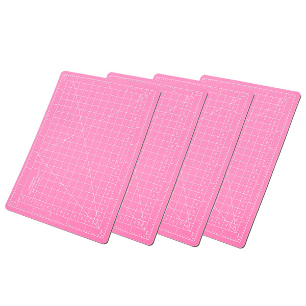 4 st Skärmatta A5 Rosa PVC Modell Cut Pad Craft Paper Carving Gravering Skala Board