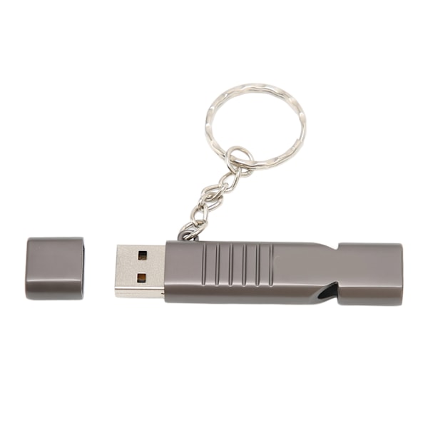 Whistle USB-nøglehuller i aluminium, vandtæt USB-flashdrev, USB2.0 Flash-hukommelseskort med nøglering, sort, 256 GB
