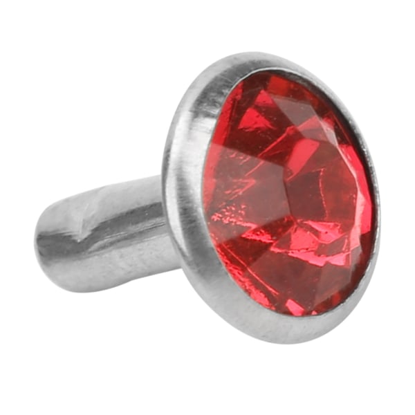 B Akryyli timantti 8mm koristeellinen tee-se-itse -asusteet 8mm hopeareuna kristallikirkkaanpunainen