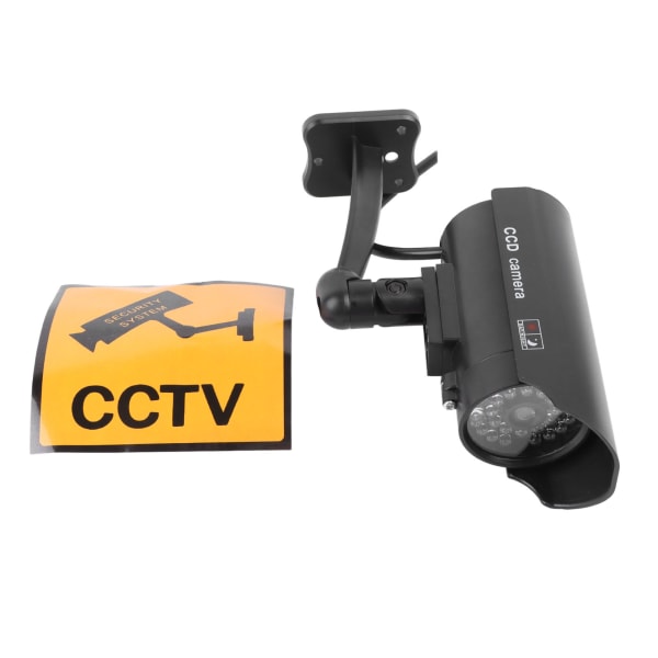 Dummy Fake Säkerhetskamera Röda blinkande ljus Simulerad CCTV-kameraövervakningssystem för bostäder Butiker Kontor