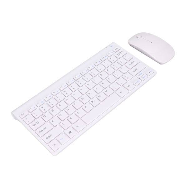 Trådlöst tangentbord och musset 10 meter överföring Intelligent sömn Ergonomisk design 2.4G USB tangentbord och musset Vit