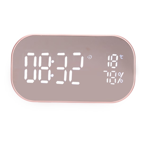 Väckarklocka Radio Multifunktionell FM Digital Radio Väckarklocka med Bluetooth-högtalare för Hem Sovrum Roséguld