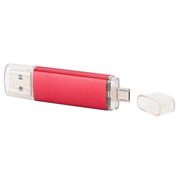 2 i 1 USB-flashdrev OTG U Disk Memory Stick Pen Højkapacitets datalagring Rød64GB