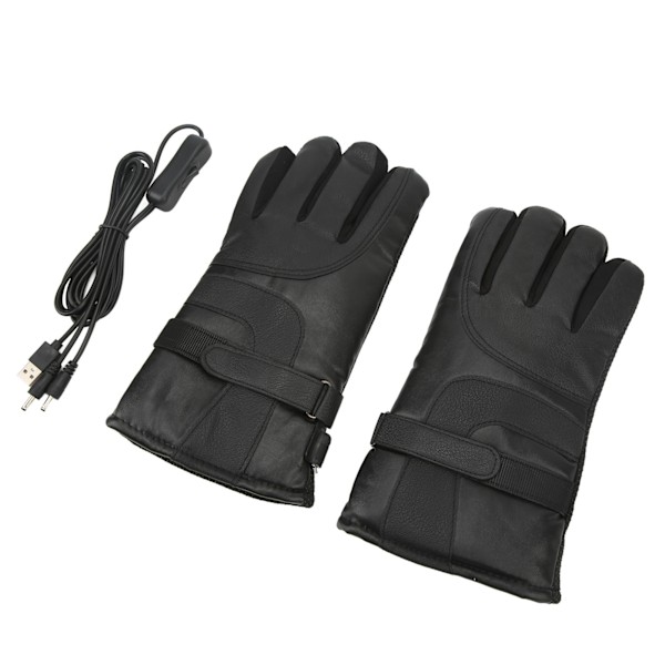 Par Varmehandsker med Touchscreen-Fingertip, Vandtætte, Anti-Slip, USB-Strømforsyning til Cykling, Vandreture, Ski