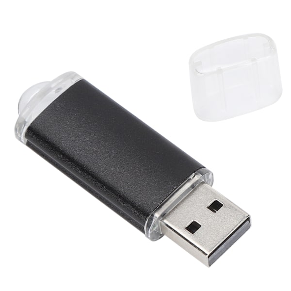 Svart Transparent USB-minne 16GB - Bærbar lagring for PC og nettbrett