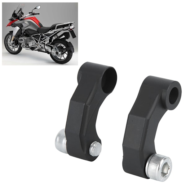 2 stk. Motorcykel Bakspejl Forlængerbeslag Adapter Passer til R 1200GS LC 2013-2018 Sort
