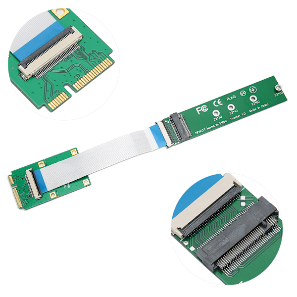 MINI PCIE till NVMe M.2 NGFF SSD Converter - Kompatibel med 2230/2242/2260/2280 M.2