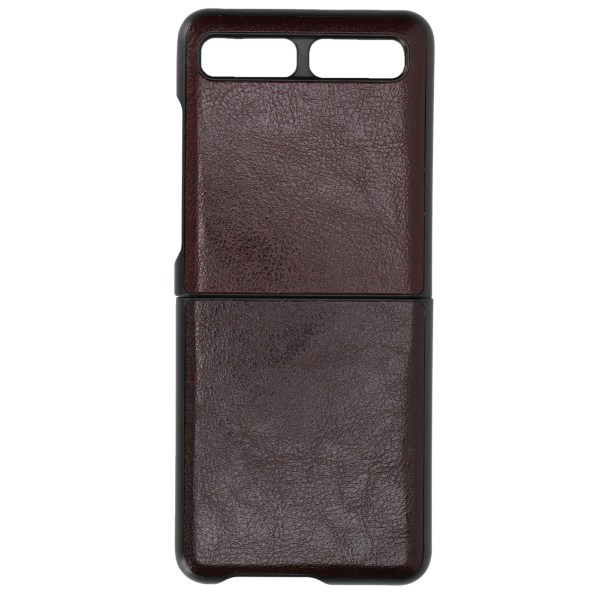 Nahkainen phone case cover Samsung Galaxy Z Flip Scratch Cover -kuorelle Tummanruskea Type 2