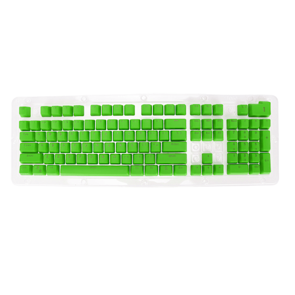 PBT Keycaps 106 Tangenter 2 Färginjicerade OEM Höjd Ljusgenomsläpp Anpassade Tangenter för Mekaniskt Tangentbord Ostgrön