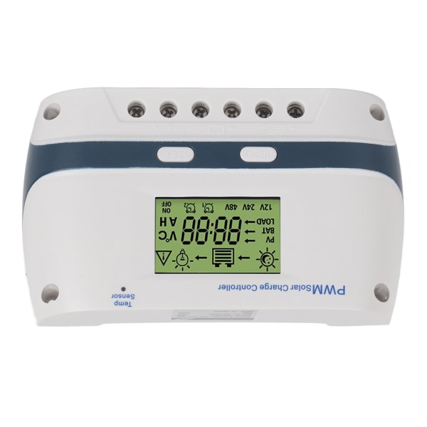 60A 12V 24V 48V vandtæt PWM solcelleladeregulering med justerbare parametre og LCD-skærm