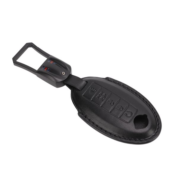 5 Knappar Smart Fjärrkontroll Bilnyckel Fodral Läder Nyckelfodral Ersättning för INFINITI JX35 Q50 Q60 QX56 QX60 QX80