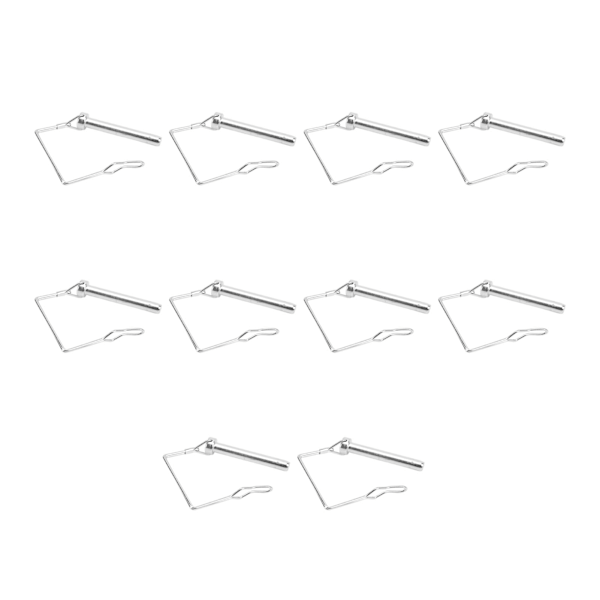 10 st 70 mm släpvagnskopplingsstift Silver Galvaniserat Järn Snabblåsande Kvadrat Säkerhet Tungt Låsningsstift För Gräsklippare