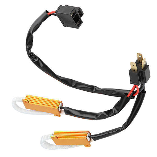 2 stk. LED Decoder Belastningsmodstand Bil Forlygte Blinkende Fejlfri Ledningsnet til H4