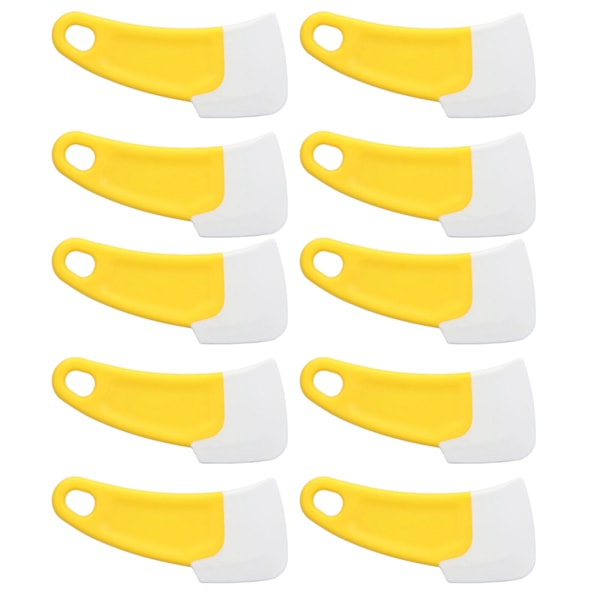 10 Pcs Silicone Spatula Flexible Hook Hole Design PP Handle Kitchen Silicone Spatula for Cake Pasta Baking Cooking Yellow