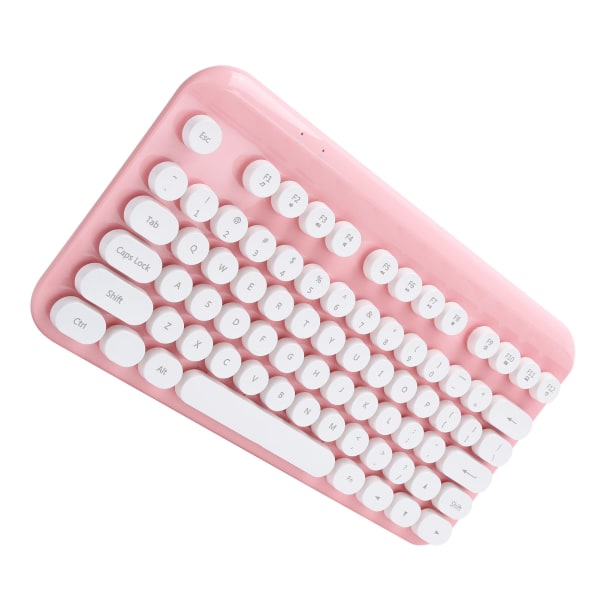 YFRUITFUL Y60 2.4G trådløst tastatur Punk 75 taster Ergonomisk tastatur Computertilbehør (Pink)