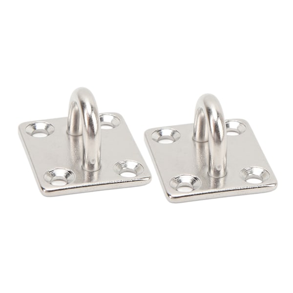 2 stk. Båd Firkantet Pad Eye Rustfrit Stål Robust Holdbar Marine SS Pad Hardware til Yacht 50 X 60mm/2.0 X 2.4in