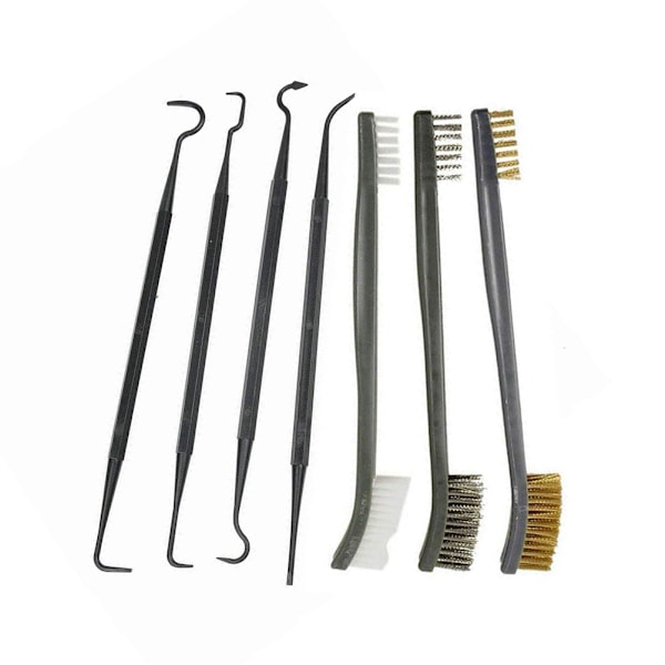 Universal Gun Cleaning Kit 3pcs Steel Wire Brush and 4pcs Nylon Pick Set Tactical Gun Accessories Hunting Rifle Cleaning Tool