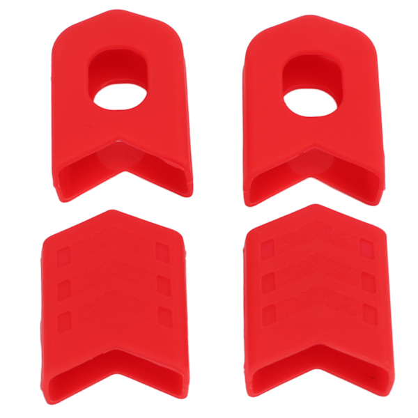 4pcs Crank Boots Durable Wearable Effective Protective Compact Stable Easy Replaceable Lightweight Bicycle PartsRed