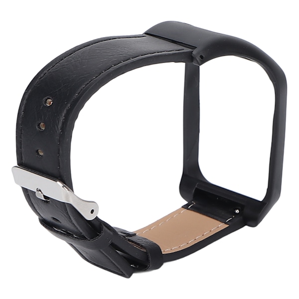 Smartwatch-armband i retro-läder för TOMTOM Runner3 Adventurer Svart