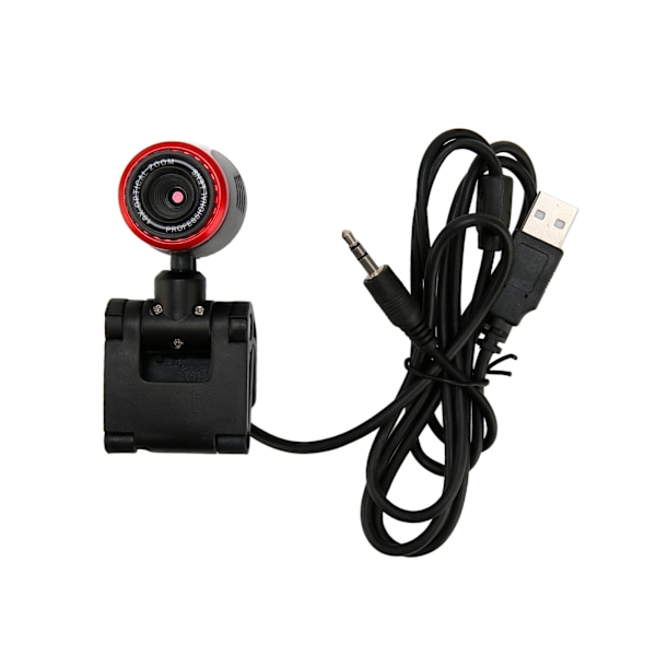 360 graders USB2.0 HD-webkamera med MIC for PC- og bærbar datamaskin - Perfekt for Skype / MSN