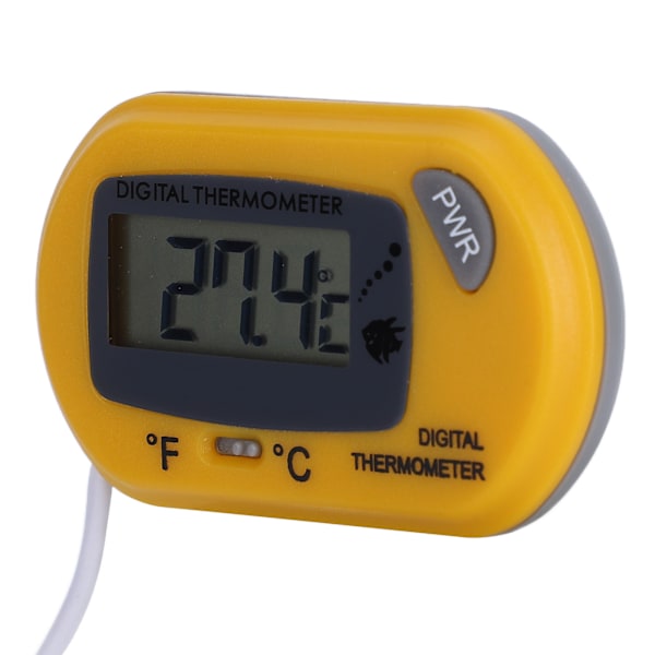 LCD Digital Akvarietermometer Bekväm Stor Klar Skärm Justerbar Fisk Tank TermometerGul