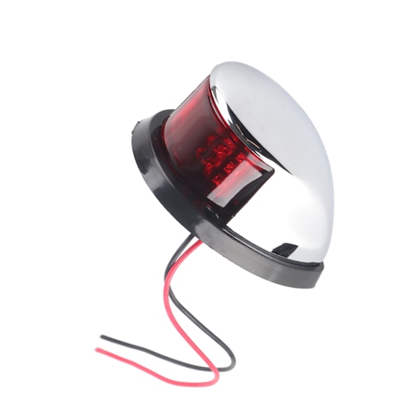 Båd Navigationslys Rød Grøn Lys 8W LED 12V Rustfrit Stål Skal Dråbeformet Sejl Signal Lampe