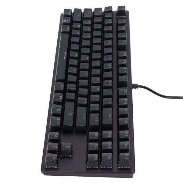 Mekanisk tastatur, sort USB-kablet, grøn akse 87-tast RGB Mekanisk kontor-gaming-tastatur