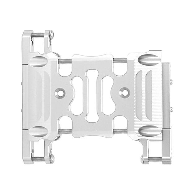 RC Bil Center Gearkasse Plade Aluminium Legering Slidstærk Høj Styrke Let Gearkasse Montering Base til Axial 1/10 Bil Sølv