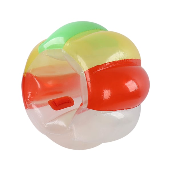 Oppblåsbar støtfangerball, sammenleggbar, bærbar kroppsbobleball 90x75cm for festleker rød gul grønn