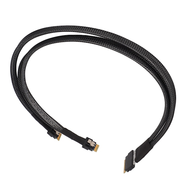 Mini SAS-kabel 24 Gbps snabb överföring SATA/ATA-gränssnitt 0,5 m längd SFF8654 8I till 2xSFF8654 4I-kabel