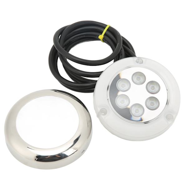 3,5in LED Undervandslys Overflademontering IP68 Vandtæt 12V‑24VDC til Yacht Marine Båd Blåt Lys 4W