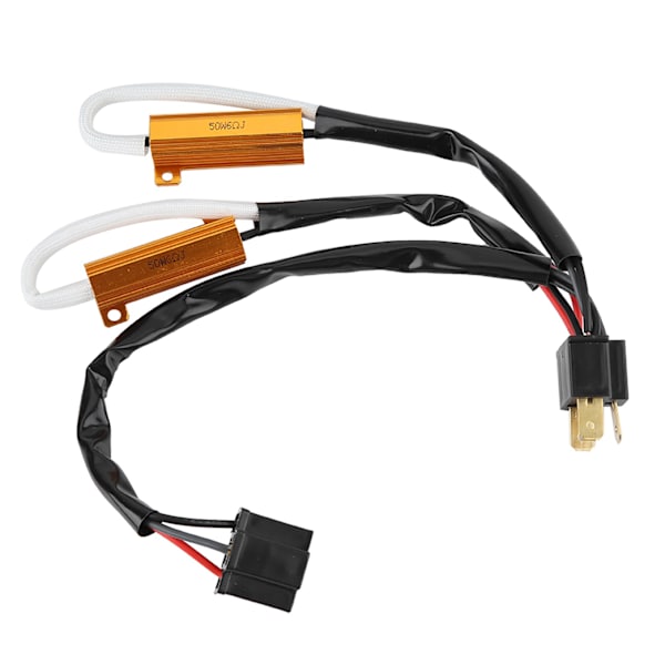 2 stk. LED Decoder Belastningsmodstand Bil Forlygte Blinkende Fejlfri Ledningsnet til H4