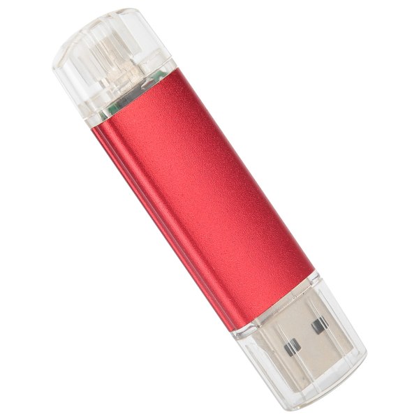 2 i 1 USB Flash Drive OTG U Disk Memory Stick Pen Høykapasitets datalagring Red64GB