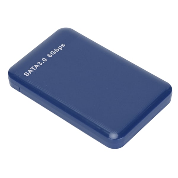 Externt HDD-fodral 2.5in USB3.0 SATA3.0 Plug and Play HDD-kabinett Stödjer 3TB Kapacitet med LED-indikator för Windows Blå