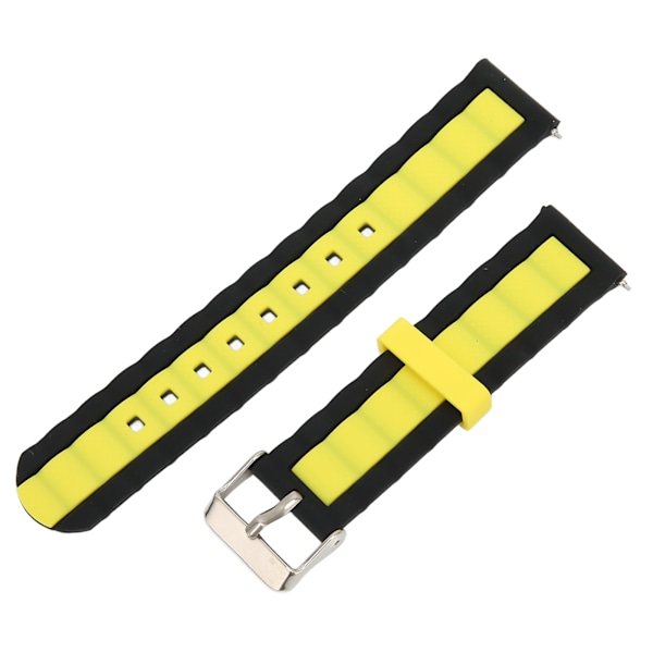 20mm Justerbart Silikonarmband för Amazfit GTS 3/GTS 2/Bip S/Bip U Smartwatch Svart Gult