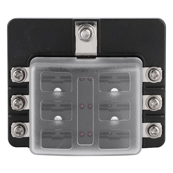 Sulakepesä PBT-kotelo 6-tielohko LED-merkkivalolla autolle, veneelle, jahdille