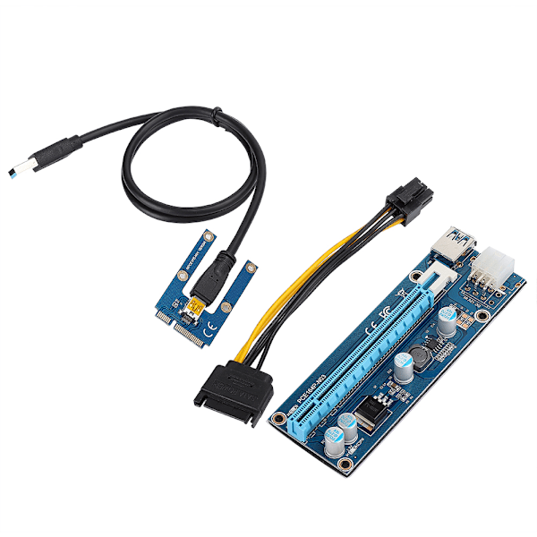 Mini PCI-E till PCI Express 16x Riser Adapter för grafikkortsbrytning