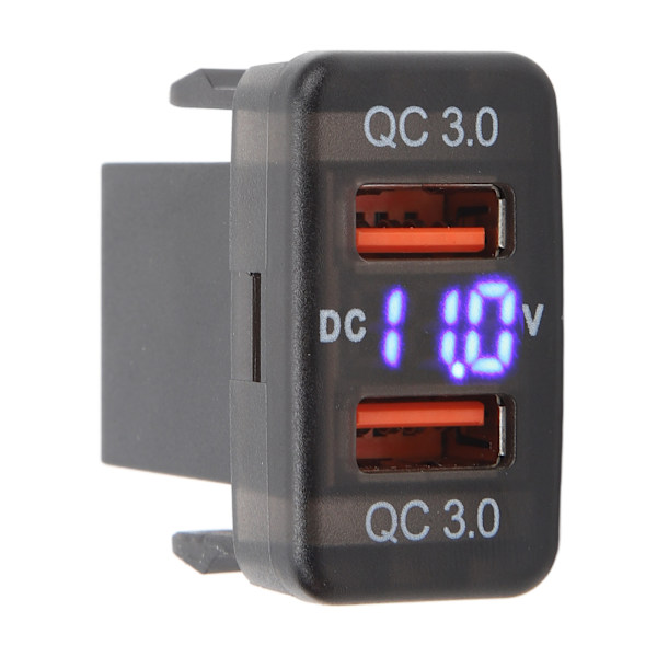 Kaksois-USB-porttilaturi QC3.0 Pikalataus Virtalähde FJ Cruiser Fortuner Hilux Tacoma 1.57x0.87 tuumaa