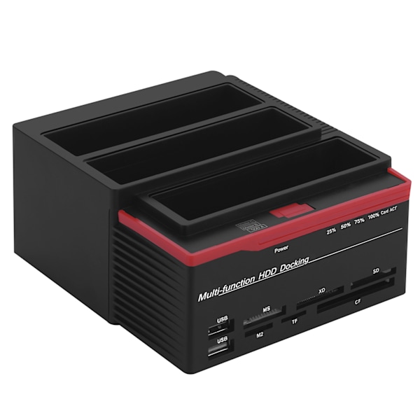 Dobbel-bay USB 3.0 SATA IDE HDD Dokkingsstasjon 2,5\" 3,5\" Offline Klon HUB Leser EU-kontakt