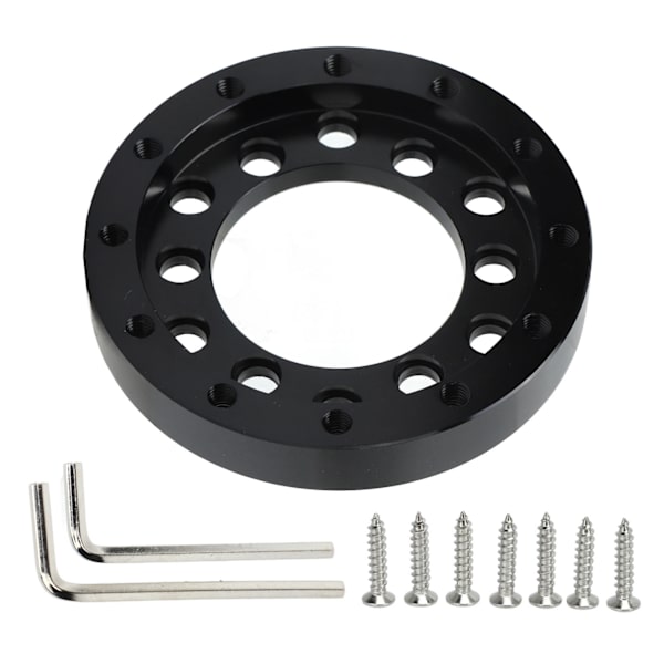 Ratadapter Sort Plade CNC Aluminiumlegering til Logitech G25 G27 G29 G920 13 14in Rat 70mm/2.75in