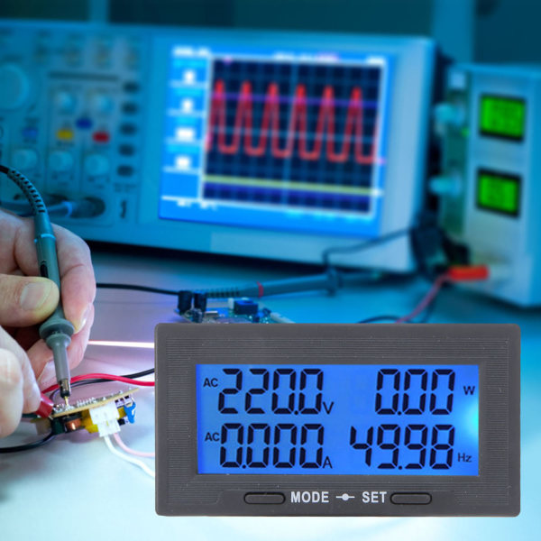 YB5142DM 0-500V Älykäs Digitaalinen LCD-näyttö AC Jännite Virta Testeri Mittari (#4)